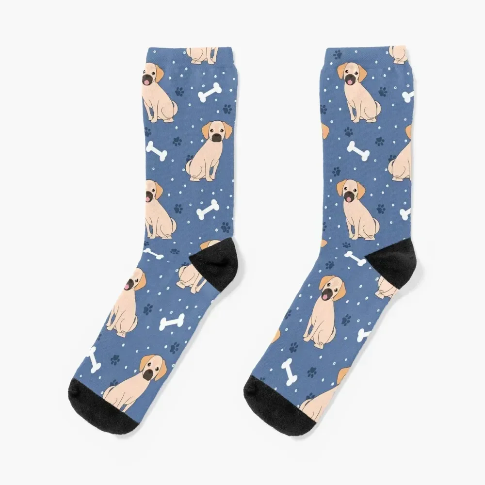 Cute Puggle Dog Socks custom sports hip hop colored with print Socks Female Men's