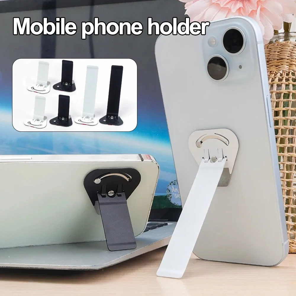 

Universal 360 Degree Ultra Thin Mini Folding Mobile Phone Holder Stand Stainless Steel Desktop Cellphone Kickstand Bracket
