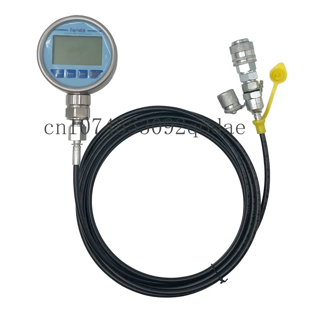 

Hydraulic Pressure Test Kit CAT Excavator 600bar Gauge Hose Quick Connector Main Pump Pressure Connector