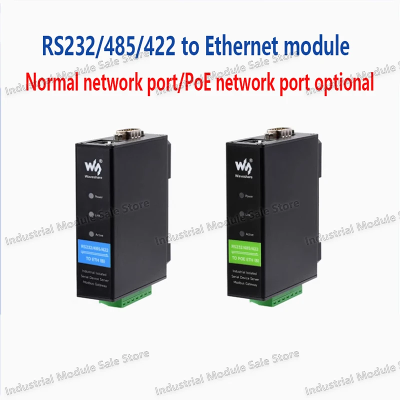 with POE optional Modbus MQTT JSON serial server RS485 RS232 RS422 to Ethernet TCP/IP to serial converter