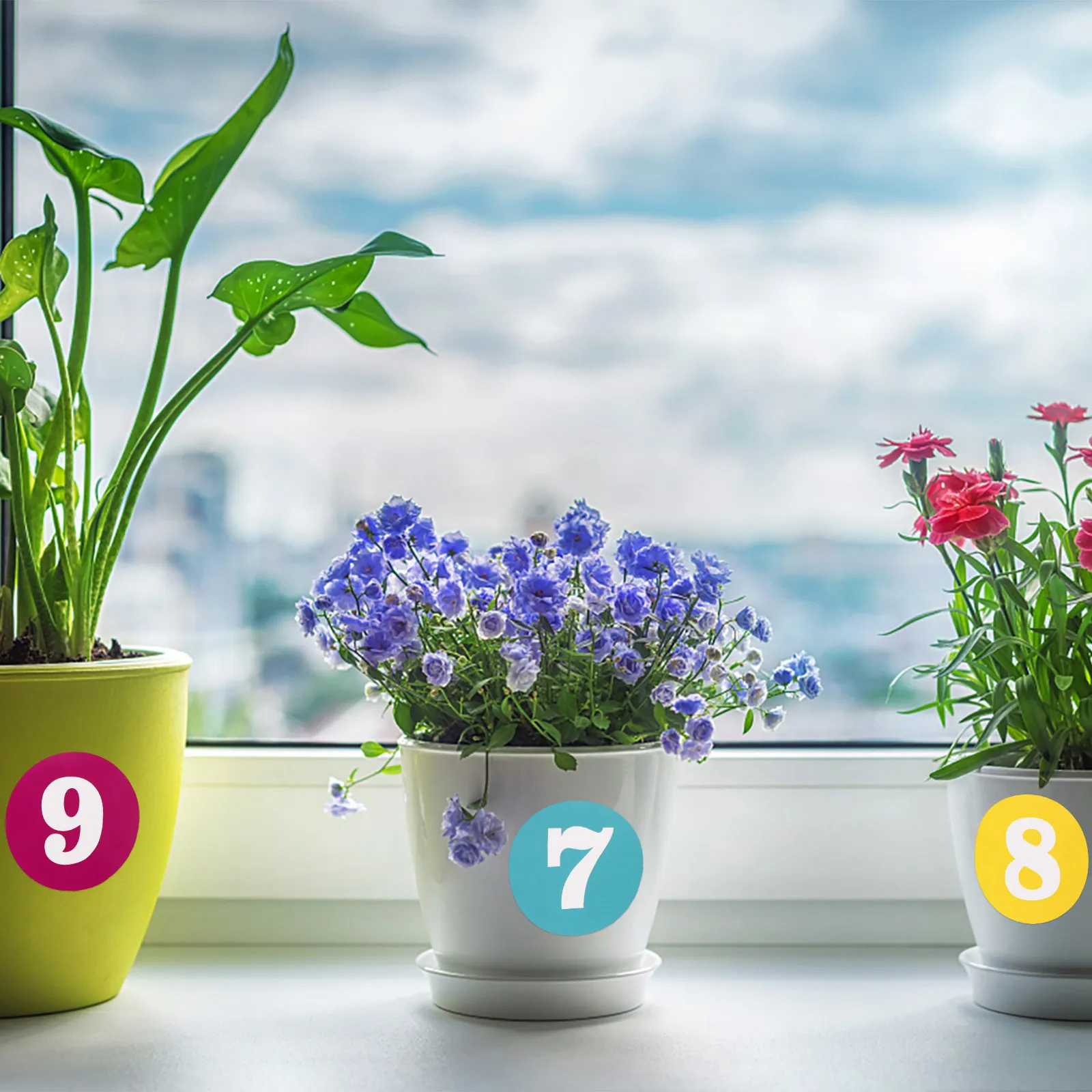 

Круглые наклейки с номерами, 2 листа, прочные, из ПВХ, разноцветные, для украшения дома, подарков, вечеринок, рукоделия, конвертов