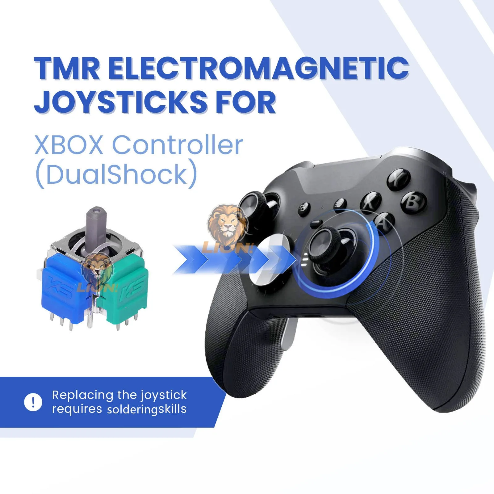 NEW K-SILVER JS13 TMR 3D Analog Thumbstick TMR Joystick For PS5 PS4 XBOX Series No-Drift Gamepad Replacement Accessories