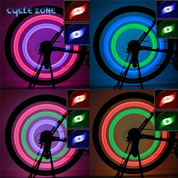תאורת גלגל אופניים עם 3 מצבי תאורה LED, עמידה למים, אזהרת בטיחות לאופניים, קל להתקנה, אביזרים לאופניים עם סוללה