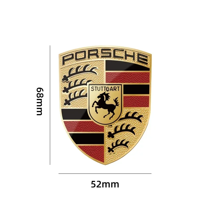 Emblem mobil 3D Logo Tailgate lencana belakang dekorasi stiker penutup bagasi untuk Porsche Cayenne Panamera Macan Cayman 911 718