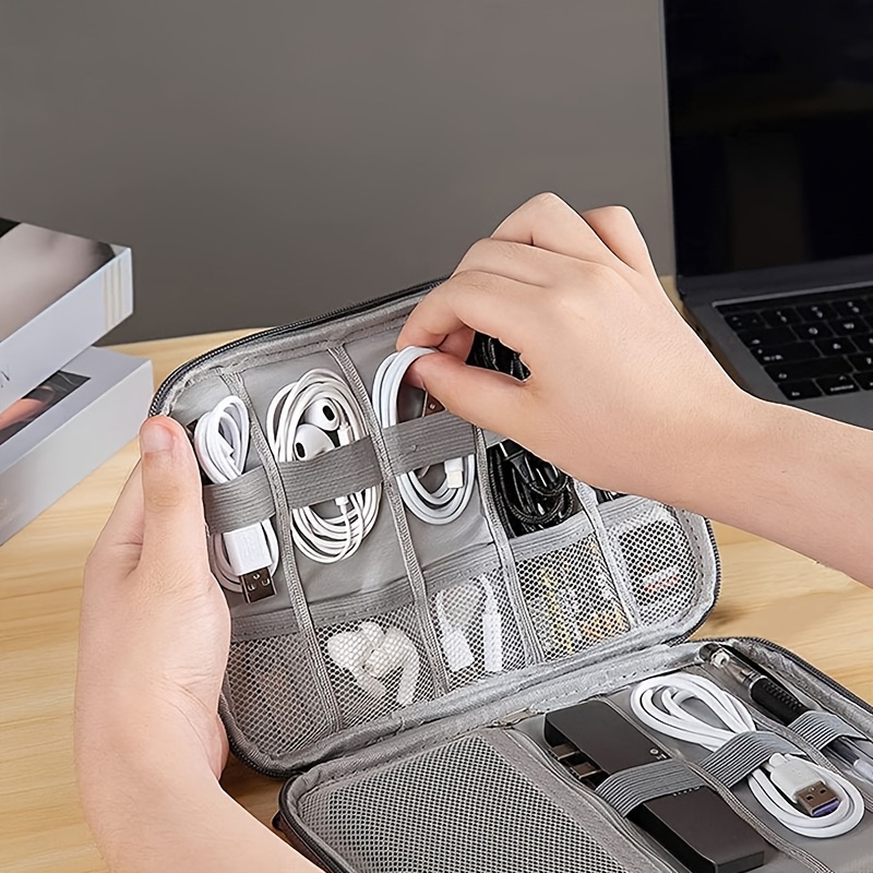 Cable Storage Bag Waterproof Digital Electronic Organizer Portable USB Data Line Charger Plug Storage Bag Travel Cable Organizer 