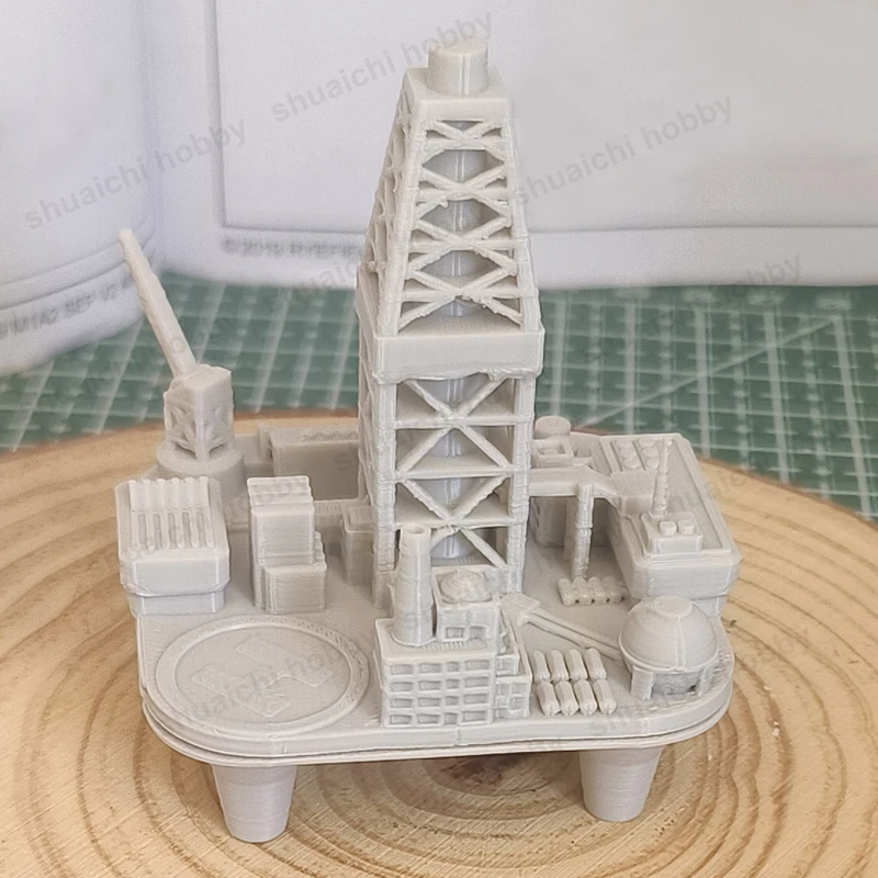 1PCS Nuclear Power Plant Model Simulation Thermal Power-station Base Size 5.5x5.5cm Assembly Creative Props Gift for DIY Display