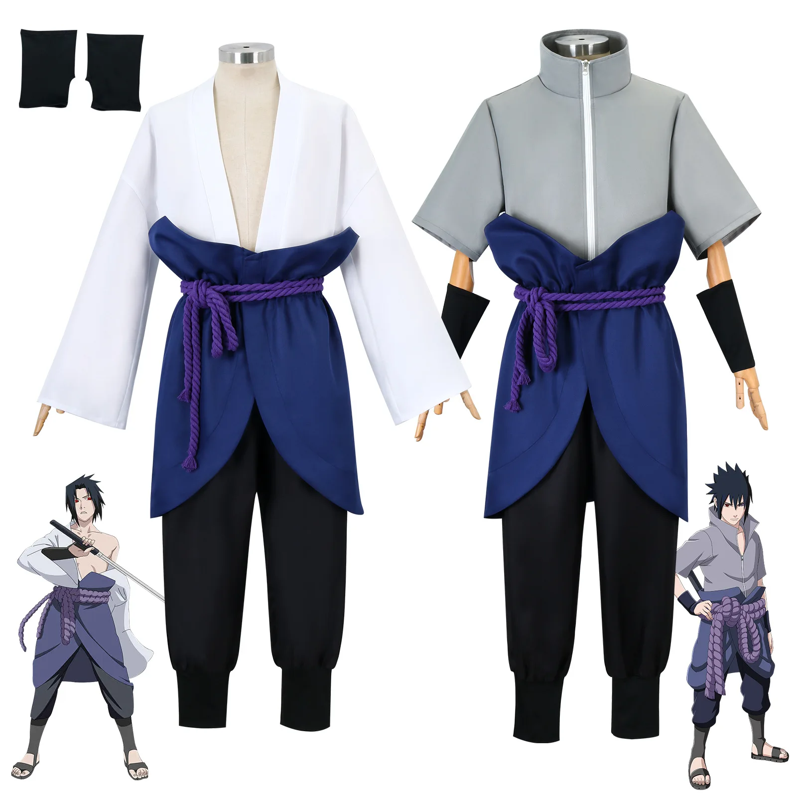 

Uchiha Sasuke Cosplay Costume Anime Suit Halloween Comic Clothes Outfit for Adult Men Elder Boys Anime Sasuke Cosplay Outfit