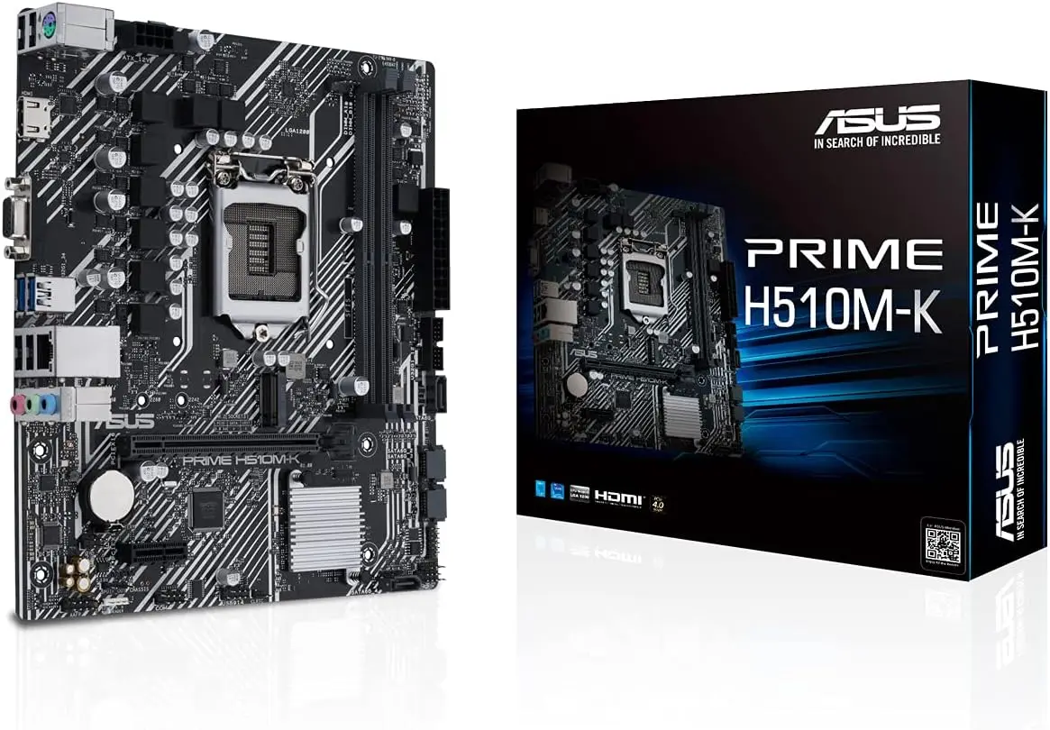 Asus LGA 1200 PRIME H510M-K H510 Motherboard PCI-E 4.0 2 DDR4 64GB 4 SATA III Micro ATX Motherboard 1200 USB3.2