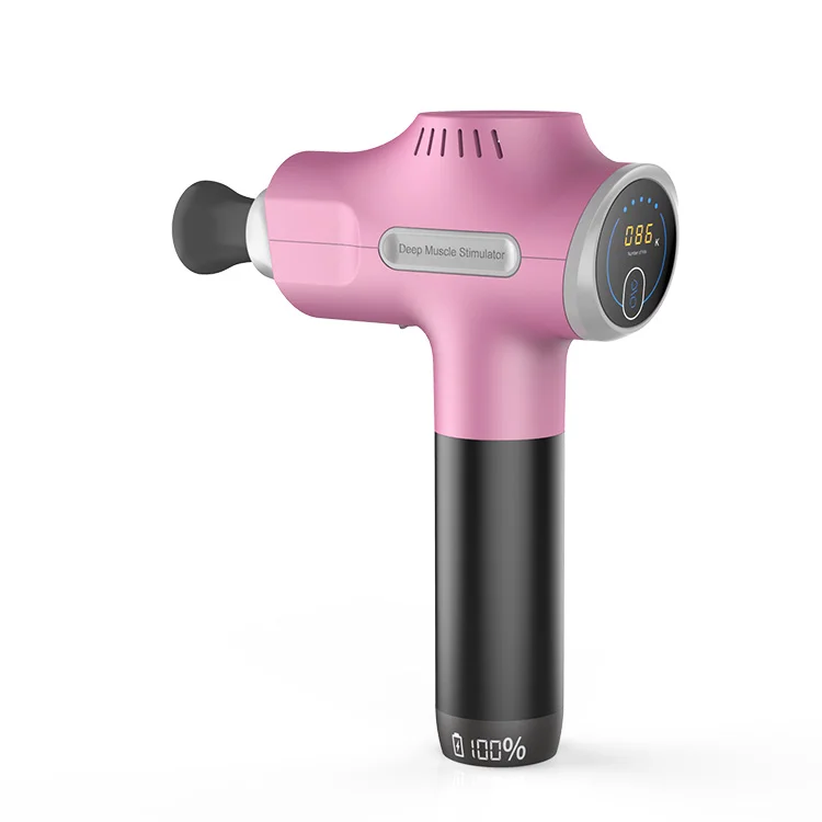 プロ仕様のハンドヘルドLCDタッチスクリーン電動筋肉フェイシャルマシン 温冷振動ボディレッグマッサージガン