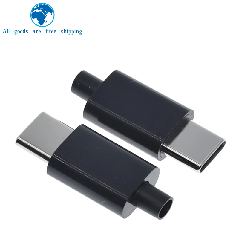 Conectores Micro USB Tipo-C, macho Jack Cauda Plug, Terminais elétricos, Case Connector, Telefone, 1 Conjunto, 5Set