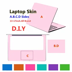 Laptop Skin Full Cover Stickers For Huawei Lenovo Shell Protectors DIY Customizable Solid Multi Color Pink Black Funny Sticker