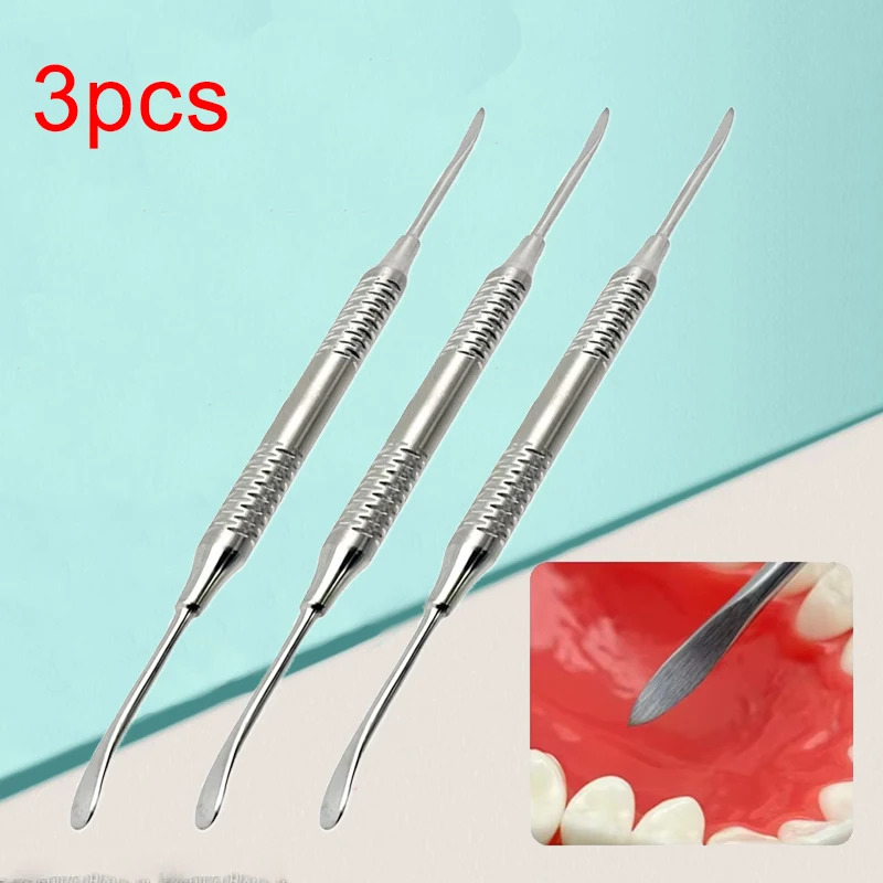 

3pcs Double Ends Dental Implant Elevator Surgical Instrument For Periosteal Retracting Separating Autoclavable 304 Steel