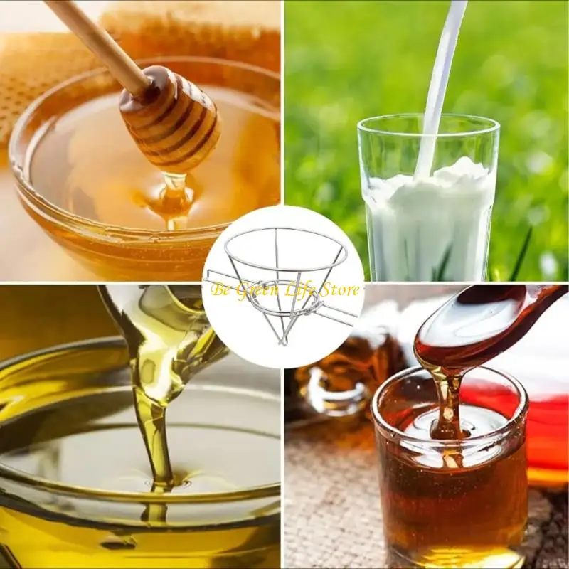 M7DF 304 مصفاة زيت مخروطية من الفولاذ المقاوم للصدأ للمقالي الكهربائية العميقة تصميم مقاوم للصدأ ملحقات المطبخ سهلة التركيب