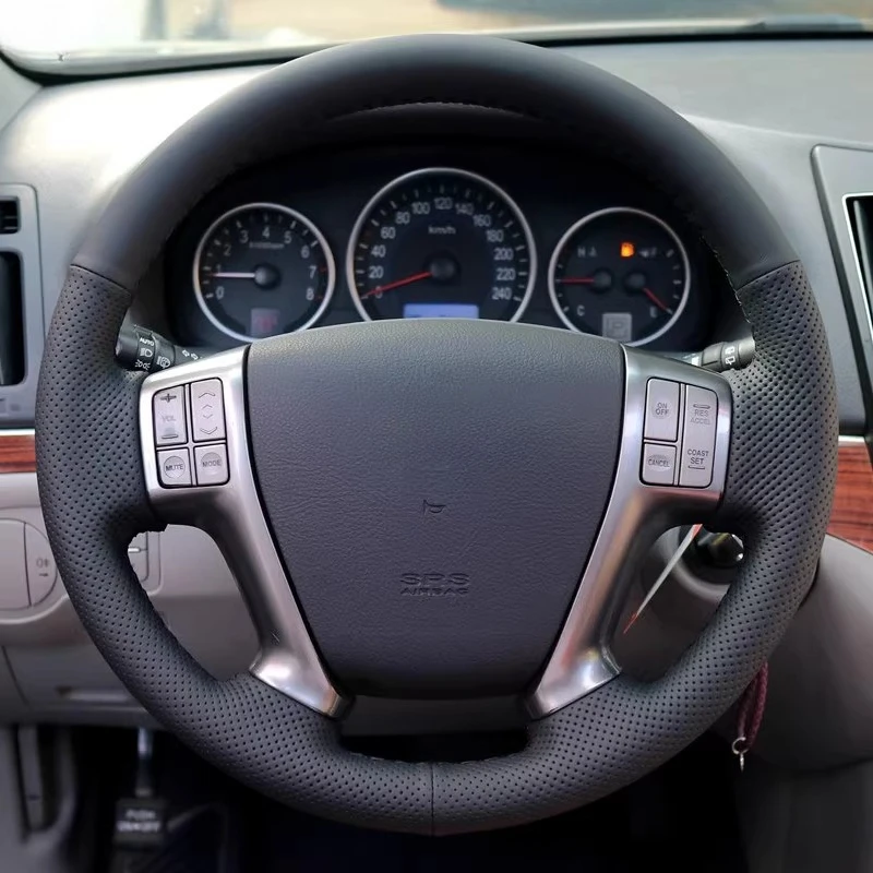 

Hand-Stitched Non-slip Breathable Durable Nappa Leather Steering Wheel Cover For Hyundai Veracruz Car Interior Accessories