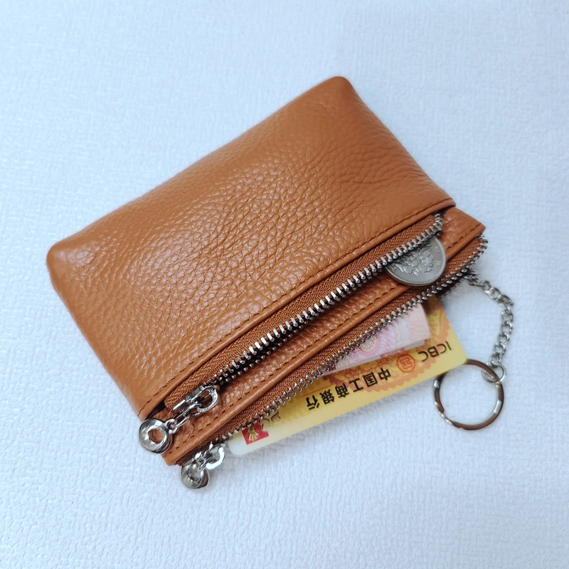 Multicolors Women Genuine Cow Leather Coin Purse Female Wallets Women Zipper Coin Purses Children Storage Pocket Bags Pouch