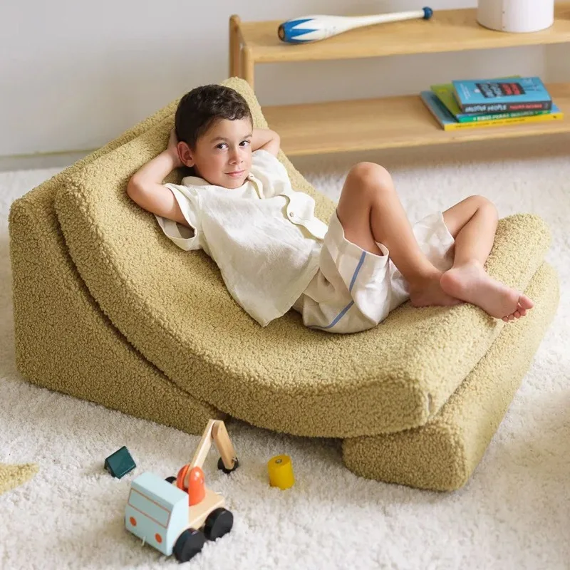 Moon chair sofa, single reclining lamb wool small apartment bedroom balcony seat