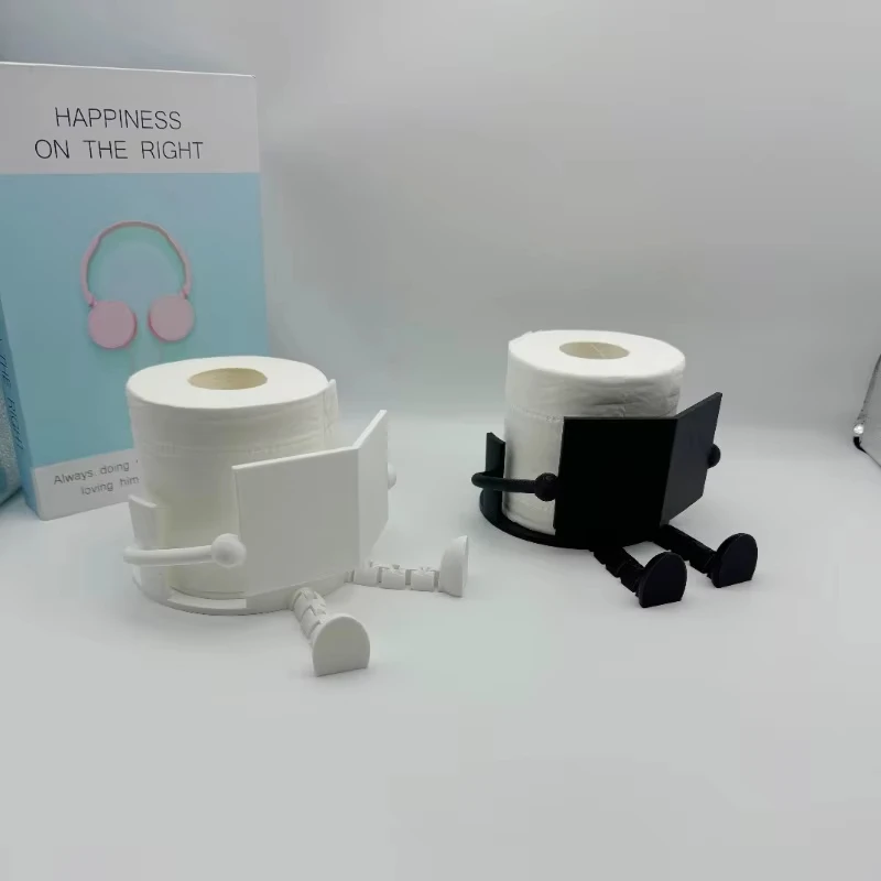 News Reading Scroll Companion -3D Printed Unique Toilet Paper Holder, Adding Fun To Your Bathroom, Suitable for Office Bathrooms