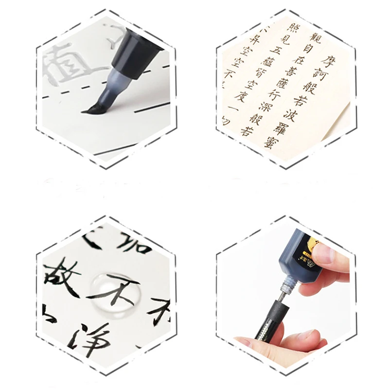 3/4 Stück/Set, Pinselstifte zum Schreiben von Handschrift, schwarze Tinte, Kalligrafie-Stifte, Markierstifte, für Kunst, Schreiben, Büro, Schule, Schreibwaren, für Schüler. – Detail 2