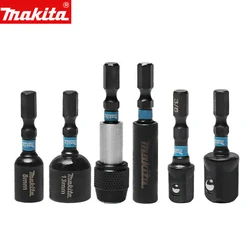 Makita Impact Magnetic Sleeve Bit Set Socket 6mm/8mm/10mm/13mm Hexagon Shank Extension Quick Change Bit Holder Black Series