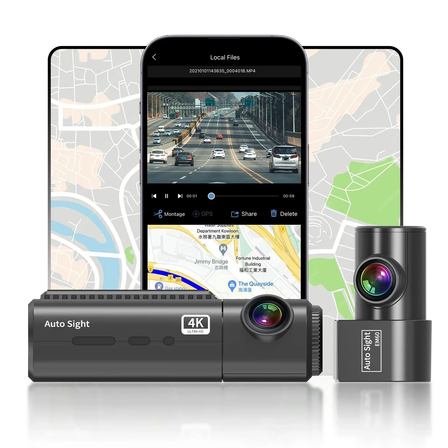 2025 Auto Sight Professional Grade Vehicle 4k Auto Recorder Night Vision DVR System 4K Dash Cam For Enhanced Car Surveillance