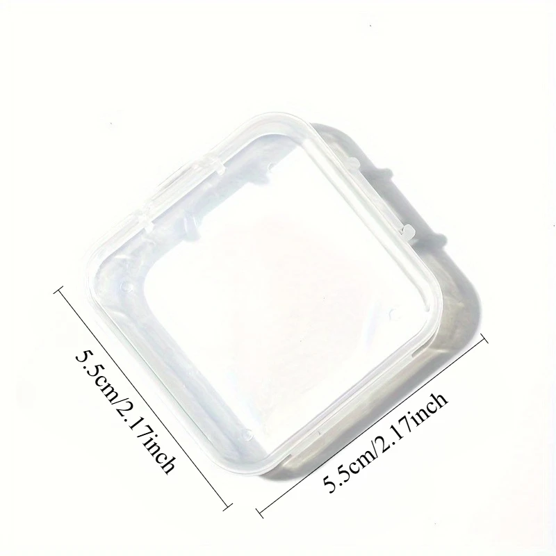 Cosmetic Powder Puff Empty Storage Box Square Design Dust-proof Small Travel Portable Clear Cosmetic Box with Cover