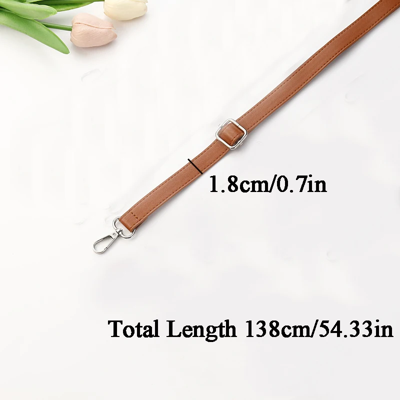 Women Pu Leather Straps Shoulder Strap With Buckle Bags Replacement Handle Long Bag Belt Adjustable Handbag Belts Bag Accessory