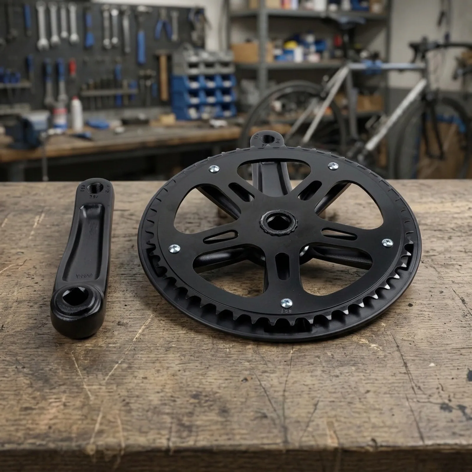 Klappbares Fahrrad-Kurbelset 152mm Aluminiumlegierung 32T 48T 52T Zahnauswahl für Elektrofahrrad-Kurbel – Detail 12