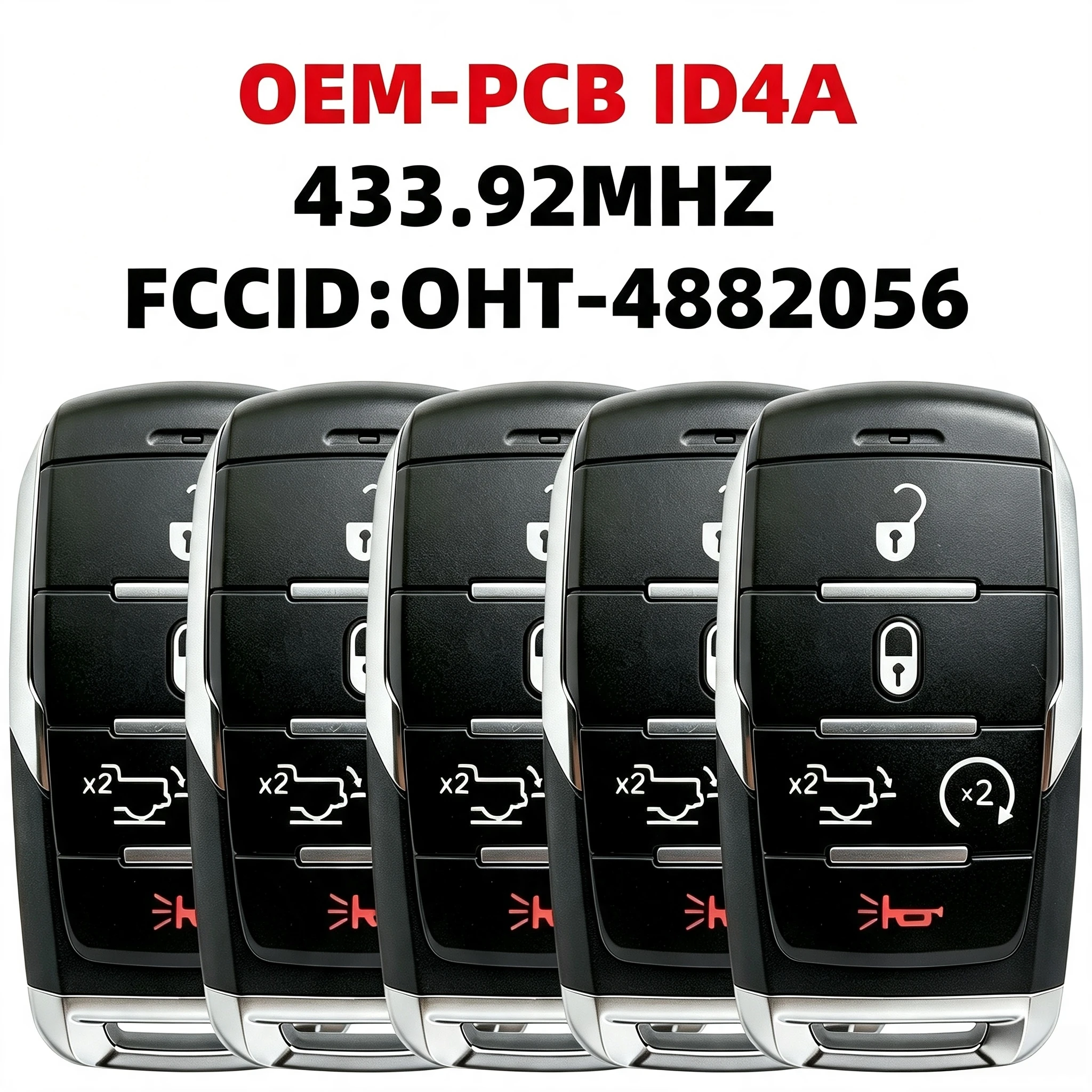 For Dodge Ram 1500 Trx Pickup Smart Remote Key 2019 2020 2021 Oem-Pcb 433Mhz Id4A Fcf7939Ma Chip Fccid:Oht-4882056