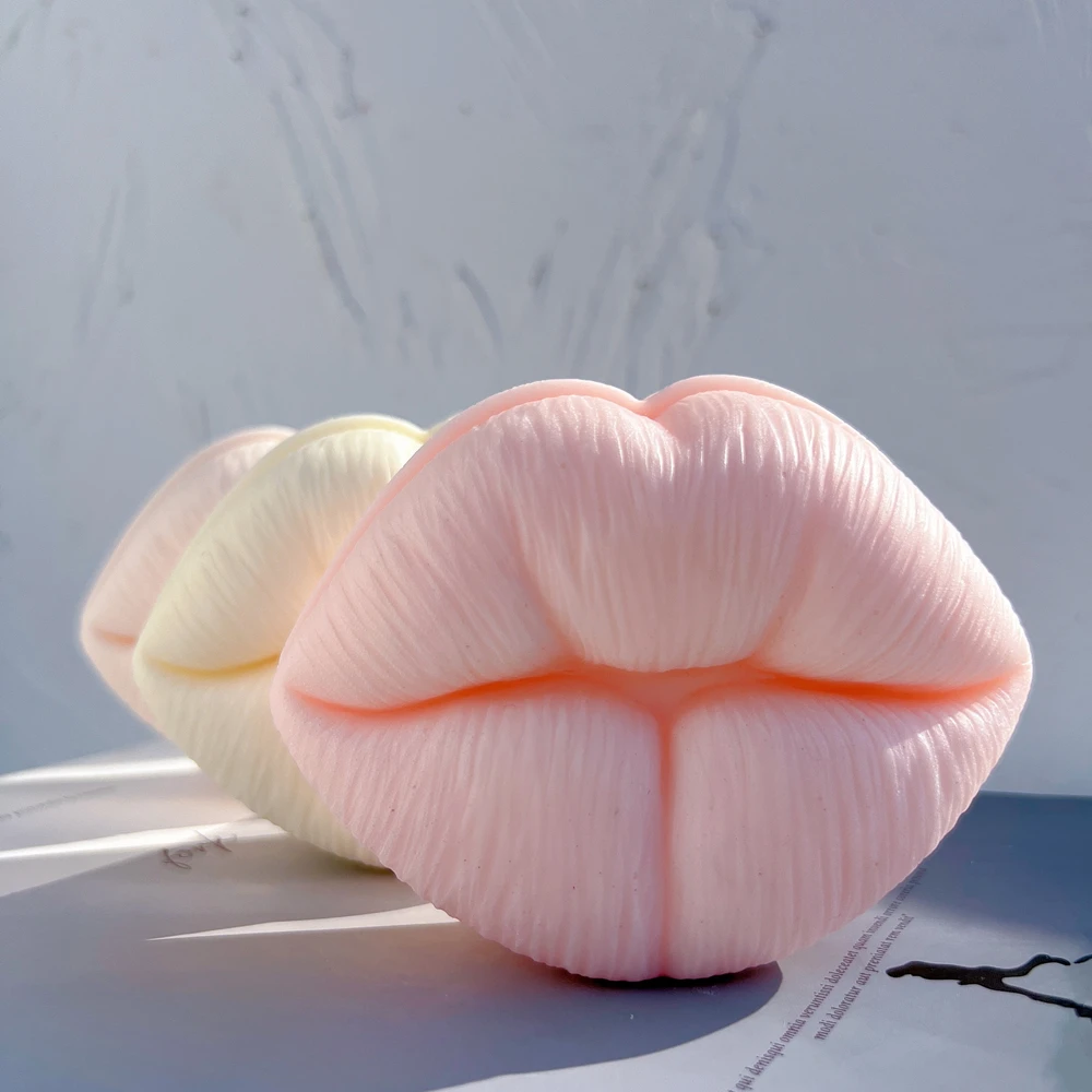 Hot Lip Silicone Candle Mold Facial Features Mouth Aroma Wax Mould Lips Candles Silicone Mold