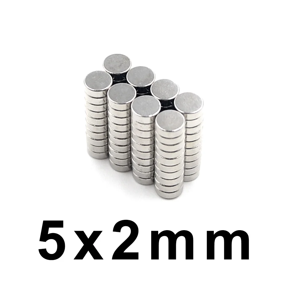 10/50/100/Pcs 5x2mm Super Powerful Strong Bulk Round NdFeB Neodymium Disc Magnets Dia N35 Rare Earth Magnet 5*2