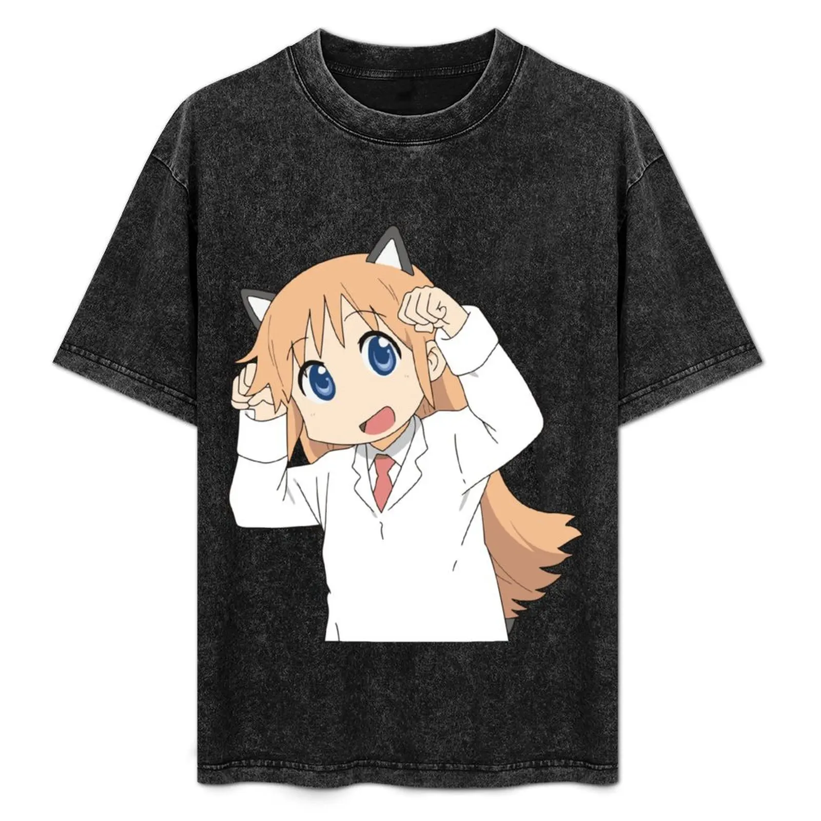 

Nichijou | Hakase Neko T-Shirt vintage t shirts funny costumes cute tops anime t shirts men t shirt