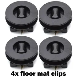 4pcs Universal Car Floor Mounting Clamps Carpet Mats Fixing Clips Black Anti-Slip Floor Holders Sleeves Accessories