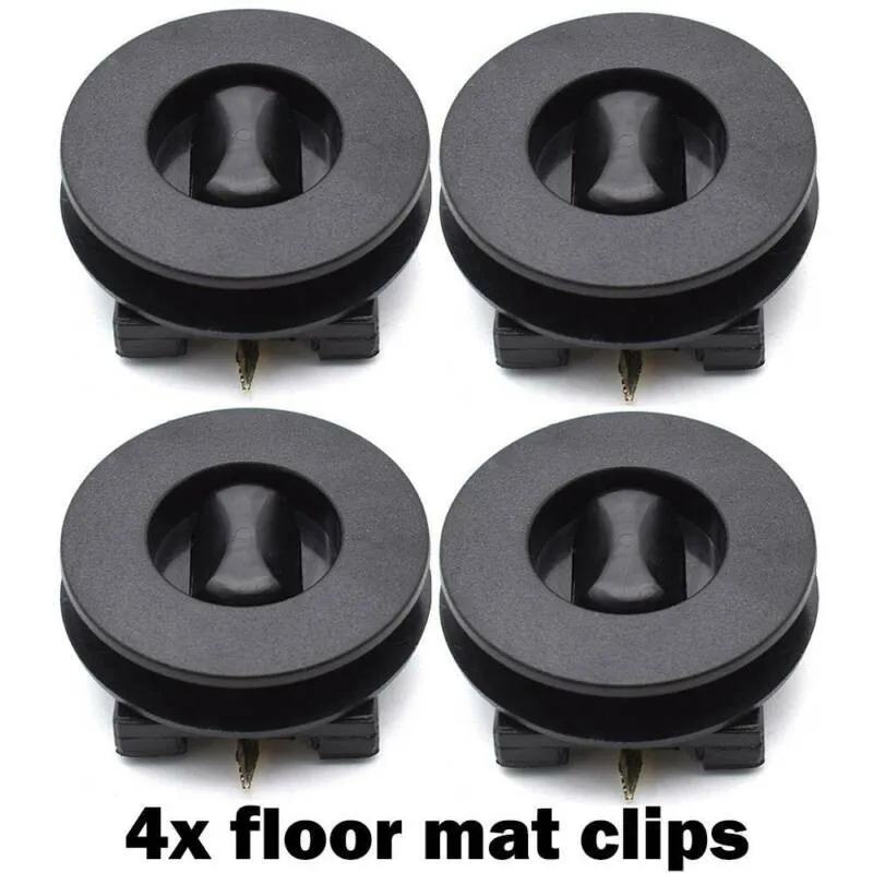 4pcs Universal Car Floor Mounting Clamps Carpet Mats Fixing Clips Black Anti-Slip Floor Holders Sleeves Accessories