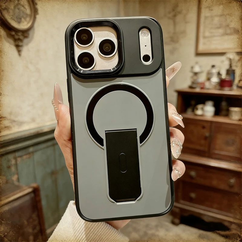 

Invisible Folding Bracket Stand For Magsafe Magnetic Case For iPhone 17 Air 16E 15 14 Plus 13 12 11 Pro Max Shockproof Bumper Co