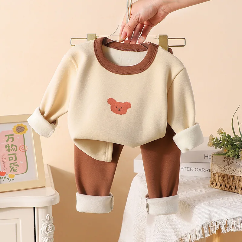 Conjunto de lana para niña con jersey de manga larga y pantalón - imagen 2