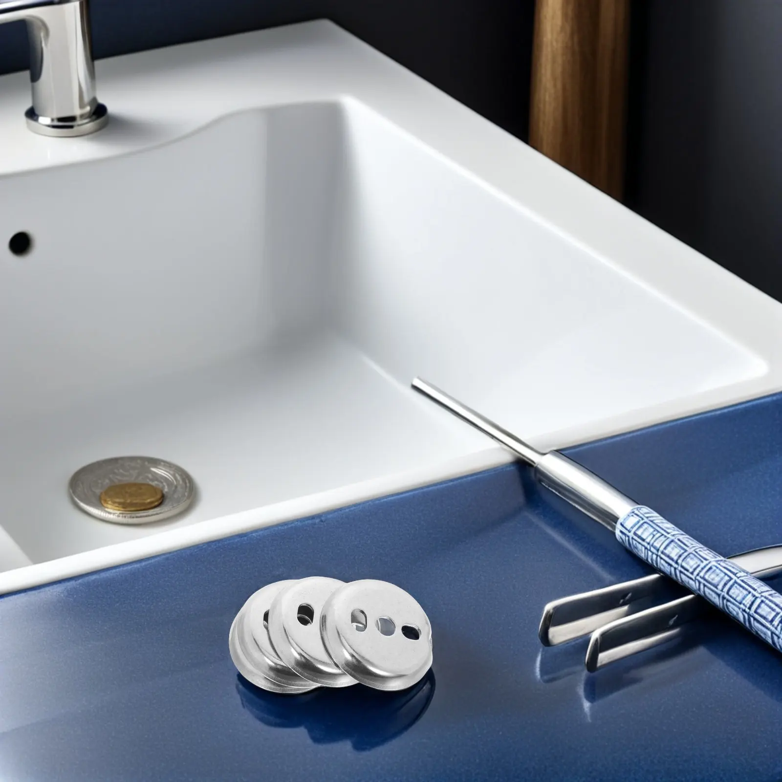 

Набор для установки сантехники в ванную комнату, 6 предметов: кронштейн для полотенцесушителя, держатель для туалетной бумаги, запасные части из нержавеющей стали