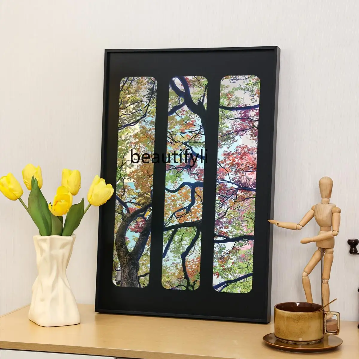 

Vintage New Mirror Surface Painting for Entryway, Living Room, Study, Atmosphere-Enhancing Wall Art
