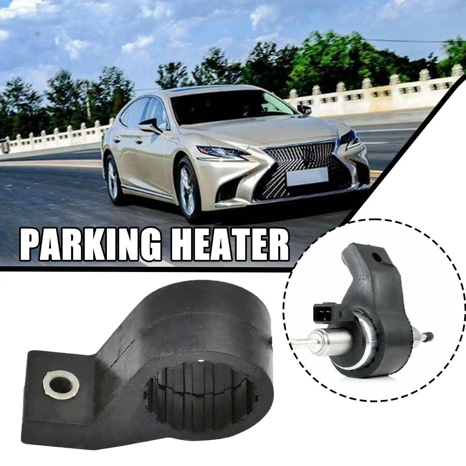 Heat-Resistant Car Oil Fuel Pump Rubber Bracket Holder for Eberspacher Heater - Anti-Shock Design