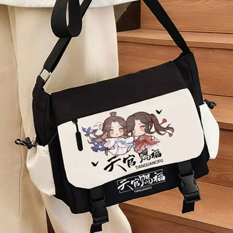 

Anime Game Black White Heaven Officials Blessing Tian Guan Ci Fu Messenger Crossbody Shoulder Bags For School Girls Cute Kawaii
