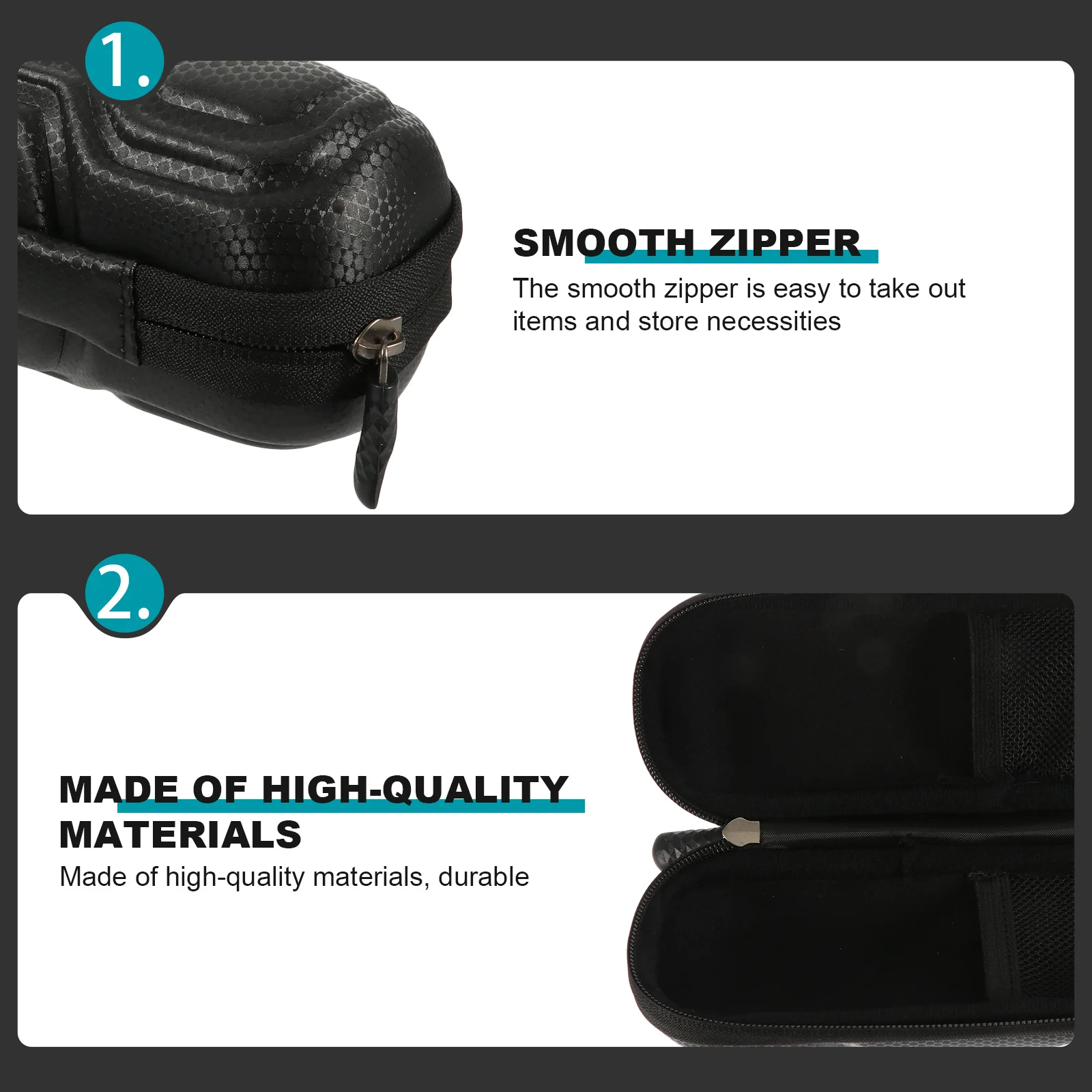 

Hard Shell Bike Bag Cycling Equipment Mountain Storage Pouch Black Waterproof Saddlebags