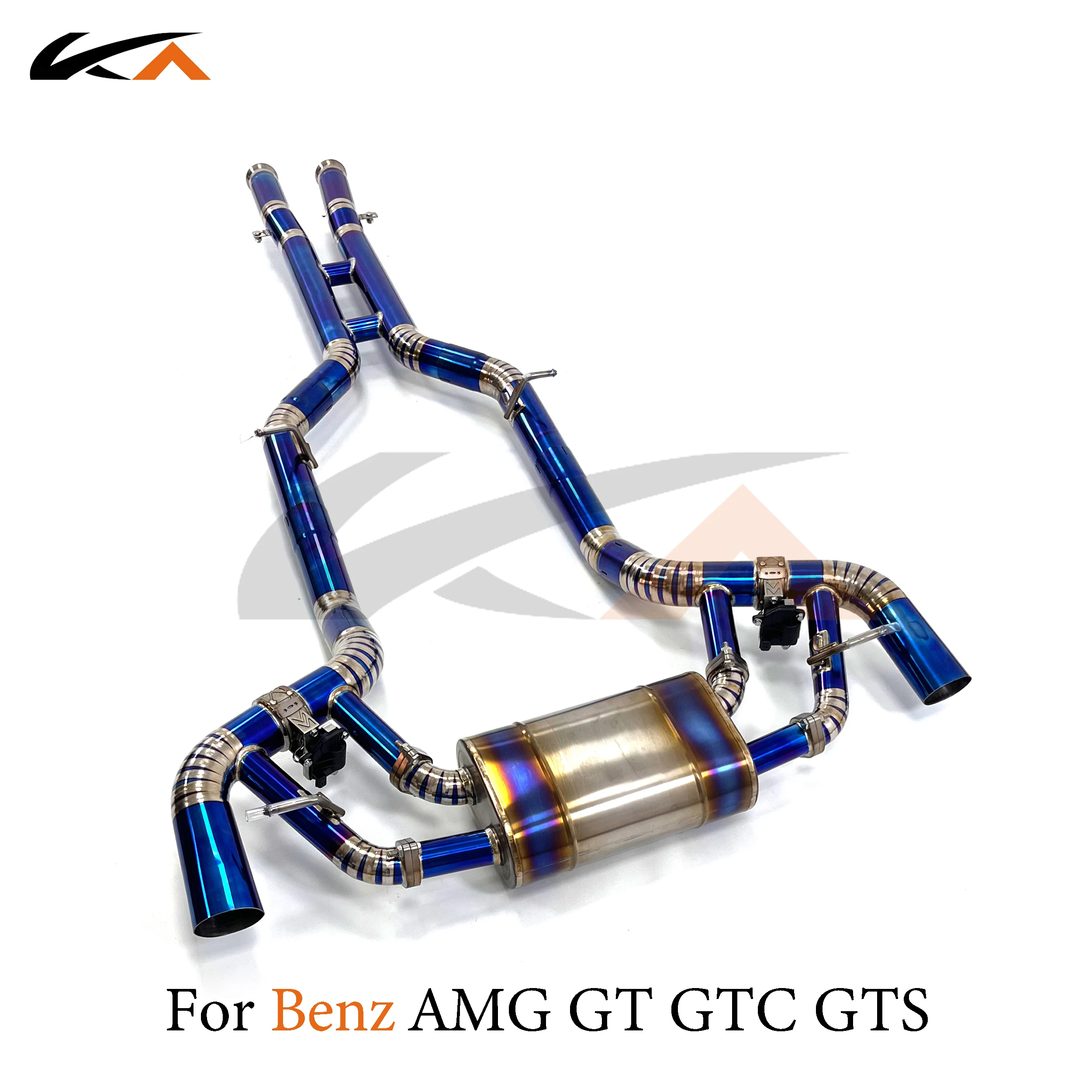 KA Tuning exhaust system titanium alloy catback for Benz GT GTC GTR GTS rear section performance with muffler and valve