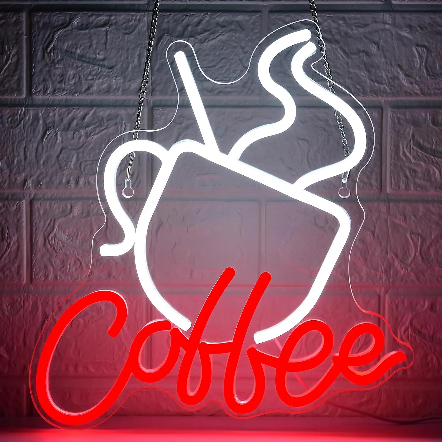 Coffee Cup Neon Sign LED for Wall Decor Wall Light Dimmable USB for Cafe Kitchen Breakfast Nook Office Bedroom Bakery Gift Decor