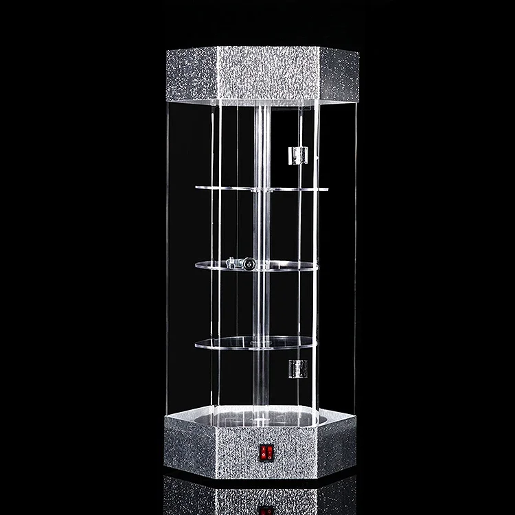 

Jewelry Cosmetics Perfume Toys Products Shelves Handle Models Acrylic Display Racks Plexiglass Rotating Display Cabinet