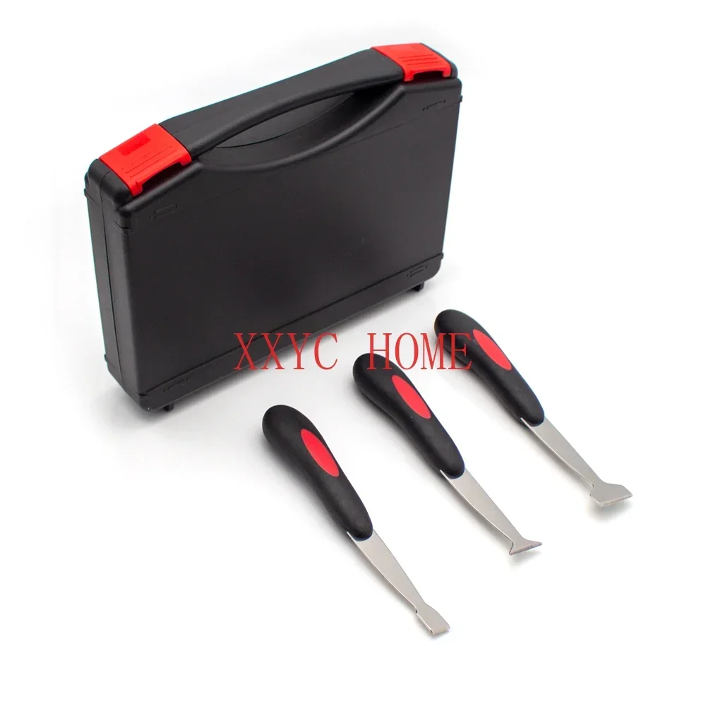 Manual Windshield Urethane Scraper Tool Kit Glass Bottom Glue Repairing Knife Set with 3pcs Blades with Soft Rubber