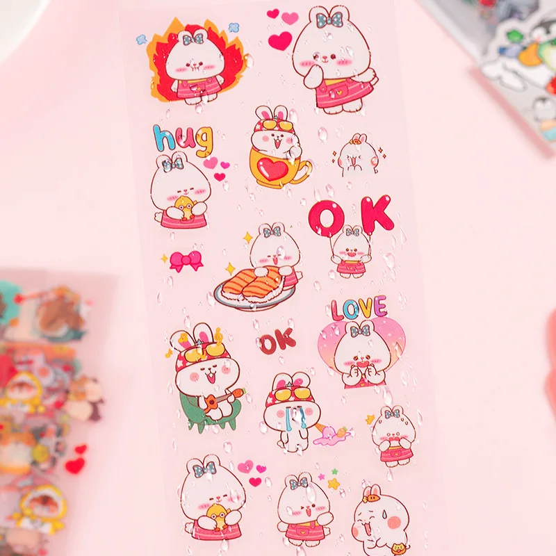 Pet Planet Series Waterproof PVC Children's Creative Sticker Cartoon Cute Sticker Princess Handbook Material Sticker Pack