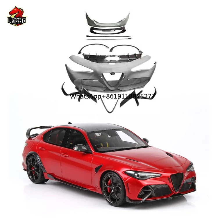 Body Kit For Alfa Romeo Giulia Upgrade to G Style Front Bumper Rear Bumper Diffuser Bodykit