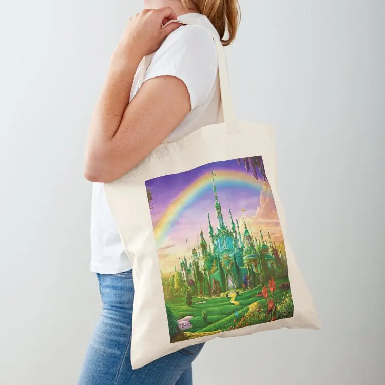 

emerald city wizard oz print digital art edit mysticladyart mask Tote Bag shoping bag tote bag women