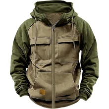 Autumn Winter Hoodies Men Zipper Patchwork Warm Fleece Sweatshirts Multi Pockets Male Fashion Hooded Jacket Thick Outdoor Hoodie Autumn Winter Hoodies Men Zipper Patchwork Warm Fleece Sweatshirts Multi Pockets Male Fashion Hooded Jacket Thick Outdoor Hoodie