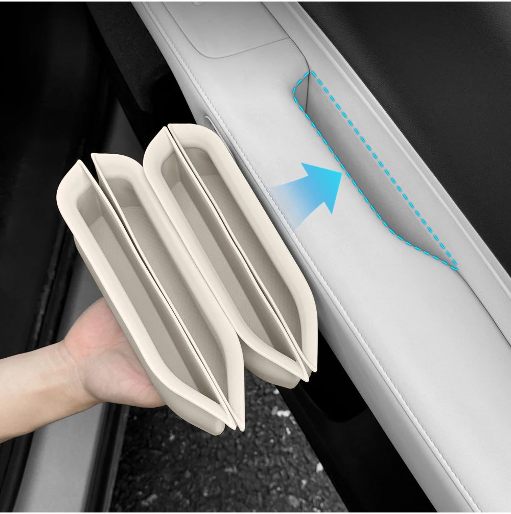 4 Stück Silikon-Aufbewahrungsboxen für Autotüren für Xpeng G6 2023 2024 2025 2026 Türfach-Organizer Innenraum-Zubehör – Detail 11