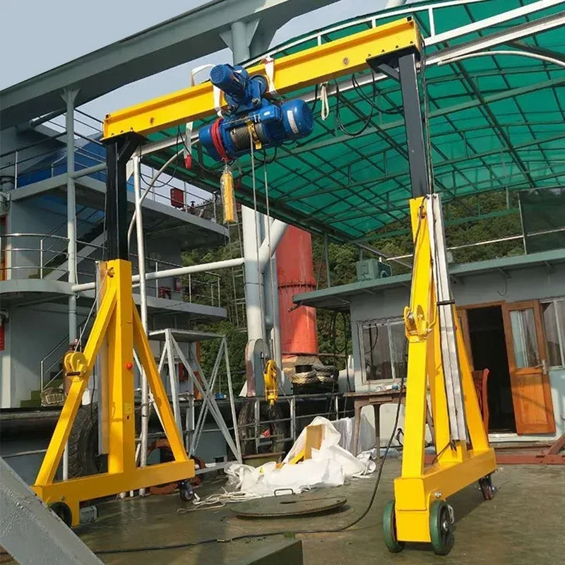 Adjustable Height Span Electric Hoist Type Trackless Mobile Lifting 1000kg 5 ton 10 ton Portable Gantry Crane